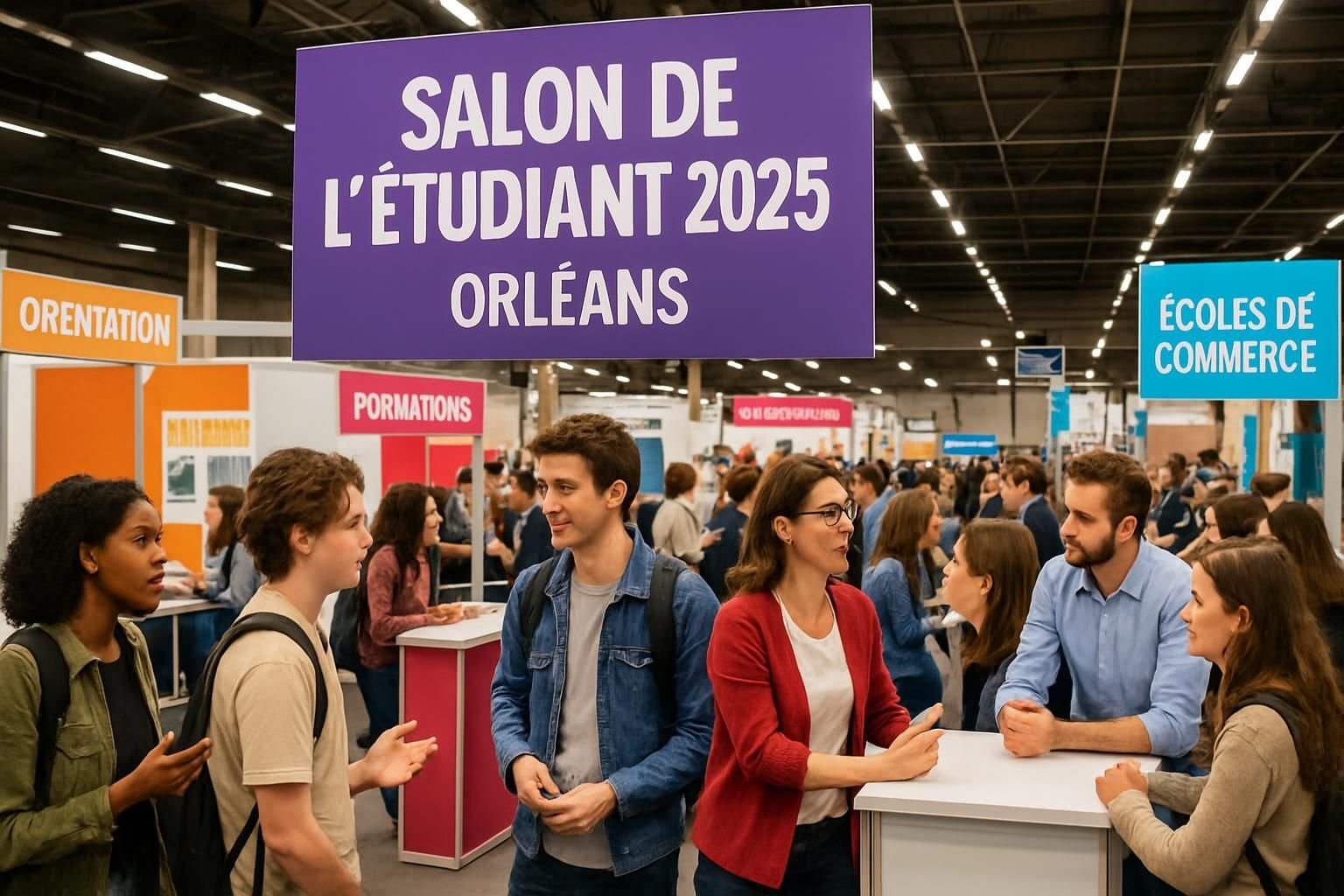 Participez au Salon de l'Étudiant à Orléans le samedi 6 décembre 2025 pour découvrir toutes les opportunités d'études, d'orientation et d'emploi.